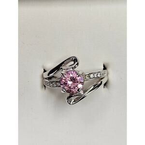 Premier Jewelry Ring Silver Costume Jewelry Pink Ice Sz7